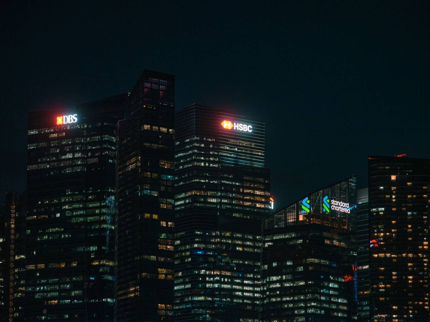 Bank office skyscrapers