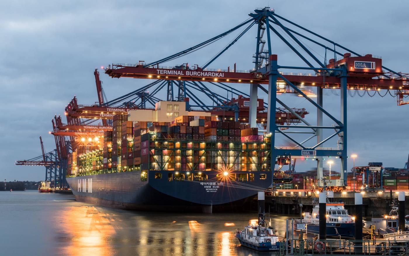 Cargo ships shipping containers