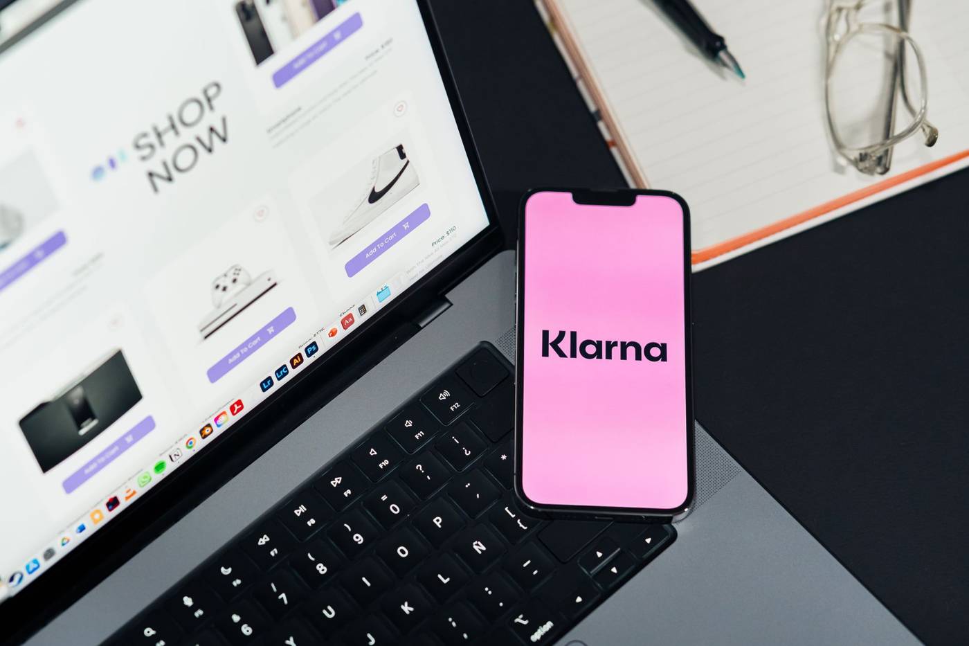 Klarna app smartphone screen