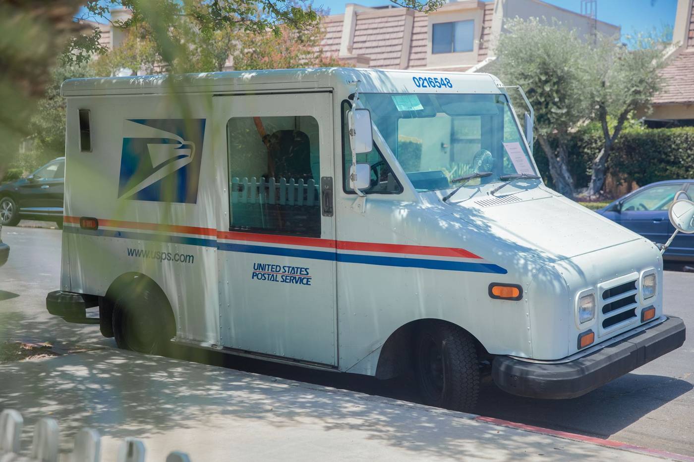Mail carrier delivery truck