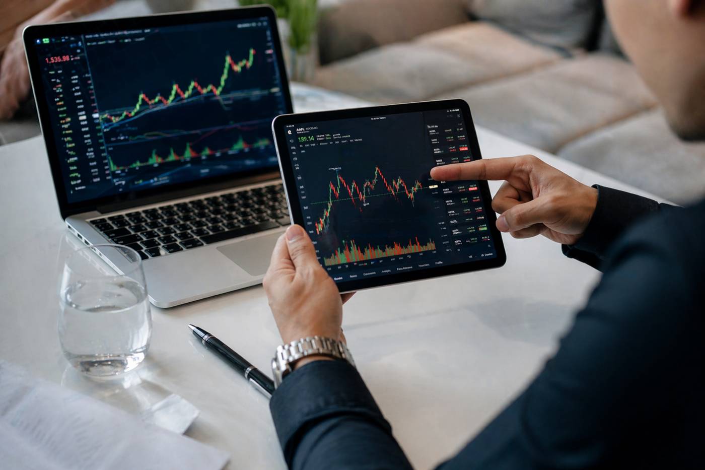Stock trader screens